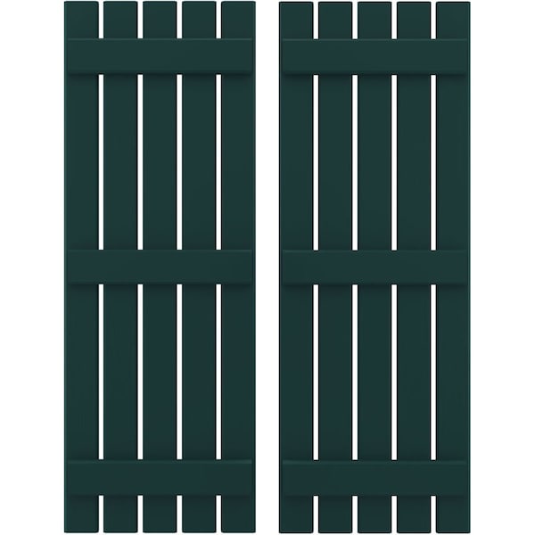 Ekena Millwork Americraft 5-Board, 3 Batten Exterior Real Wood Spaced Board-n-Batten Shutters, ARW401SB519X47FGH, PR ARW401SB519X47FGH - main